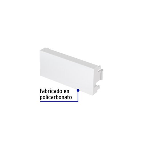 47952 - Tapón ciego blanco de 1 módulo, línea Lisboa, Volteck