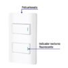 47955 - Placa armada blanca 1 interruptor y 1 de 3 vías 1 mód, Lisbo