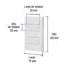 47955 - Placa armada blanca 1 interruptor y 1 de 3 vías 1 mód, Lisbo