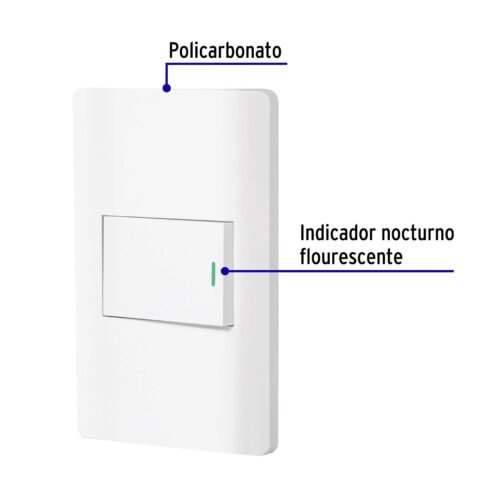 47958 - Placa armada blanca 1 interruptor 1.5 módulos, Lisboa