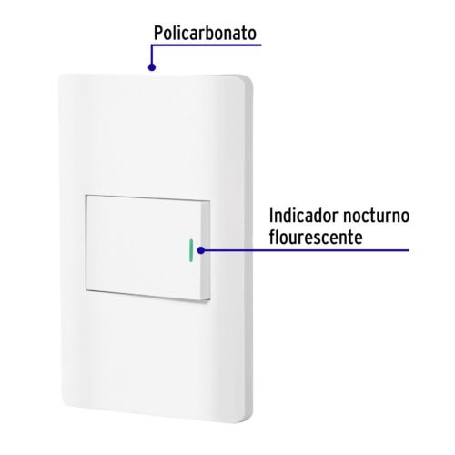 47959 - Placa armada blanca 1 interruptor de 3 vías 1.5 mód, Lisboa