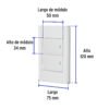 479612 47961 - Placa armada blanca 1 interruptor y 1 de 3vías 1.5mód, Lisbo