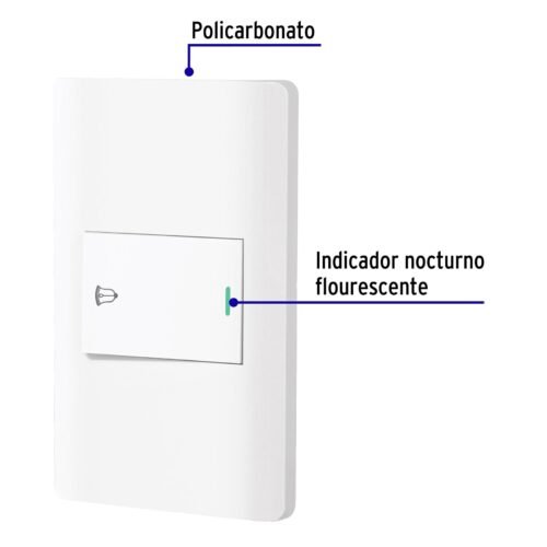 47963 - Placa armada blanca 1 interruptor de timbre 1.5 mód, Lisboa