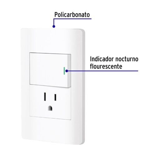 479661 47966 - Placa armada blanca interruptor y contacto 1.5 mód, Lisboa