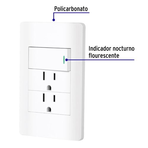 47968 - Placa armada blanca interruptor y 2 contactos 1 mód, Lisboa