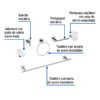 479731 47973 - Juego de 6 accesorios para baño acabado cromo, Foset Tubig