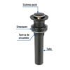 479821 47982 - Contra p/lavabo, 1-1/4", sin rebosadero, push, latón, negro