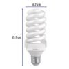 48004 - Pack 2 lámparas espiral T4 28 W luz de día, blíster, Volteck