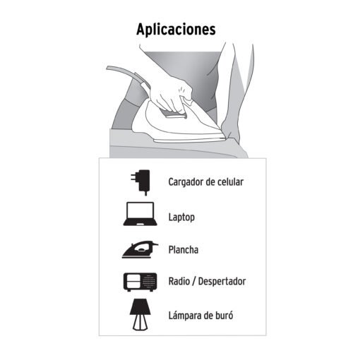 480082 48008 - Extensión eléctrica doméstica 3 m clavija plana, verde
