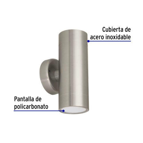 48009 - Arbotante satín de LED 10 W de acento 2 spots luz cálida