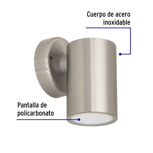 48010 - Arbotante satín de LED 5 W de acento 1 spot luz cálida