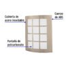 48011 - Arbotante decorativo de LED 15 W acero inoxidable luz cálida