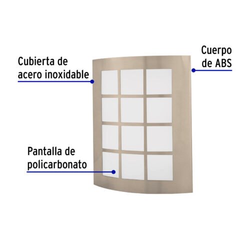 48011 - Arbotante decorativo de LED 15 W acero inoxidable luz cálida