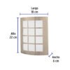 48011 - Arbotante decorativo de LED 15 W acero inoxidable luz cálida