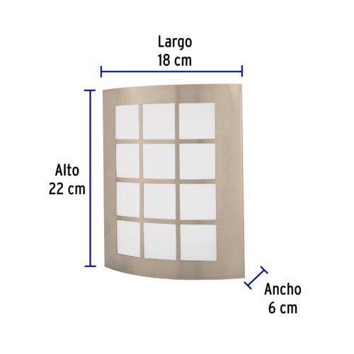 48011 - Arbotante decorativo de LED 15 W acero inoxidable luz cálida
