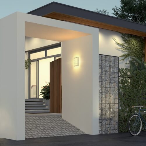 48011 - Arbotante decorativo de LED 15 W acero inoxidable luz cálida