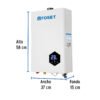 48016 - Calentador instantáneo modulante, 16L, 3 serv, gas LP, Foset