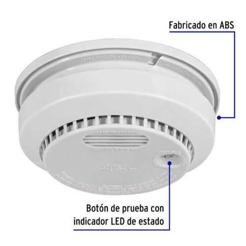 48023 - Detector de humo con alarma, Volteck