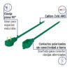 48026 - Extensión eléctrica doméstica 6 m clavija plana, verde