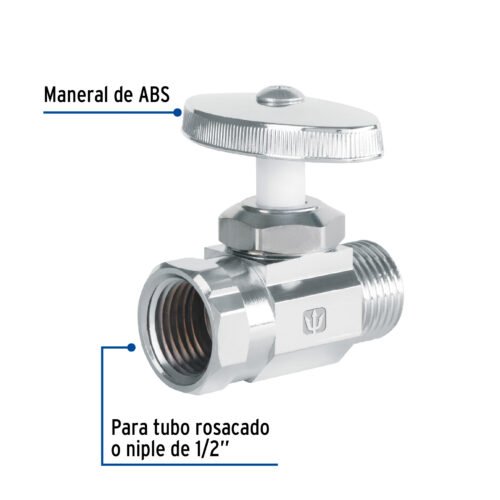 48029 - Llave angular de 1/2" recta de compresión, FOSET
