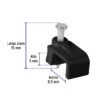 480342 48034 - Bolsa con 20 grapas negras de 5 x 8.5 mm para cable plano