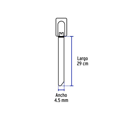 48040 - Bolsa con 10 cinchos de 29 cm,acero inoxidable,99 lb,VOLTECK