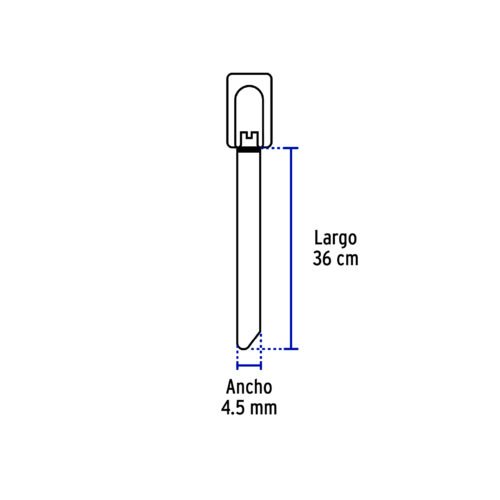48041 - Bolsa con 10 cinchos de 36 cm,acero inoxidable,99 lb,VOLTECK