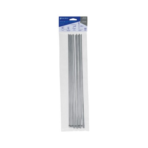48041 - Bolsa con 10 cinchos de 36 cm,acero inoxidable,99 lb,VOLTECK