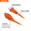 48043 - Extensión eléctrica de uso rudo 4 m 2x16 AWG, Volteck