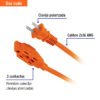 48046 - Extensión eléctrica de uso rudo 10 m 2x16 AWG, Volteck