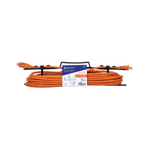 48048 - Extensión eléctrica de uso rudo 15 m 2x16 AWG, Volteck