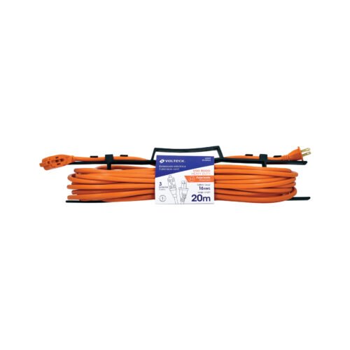 48049 - Extensión eléctrica de uso rudo 20 m 2x16 AWG, Volteck