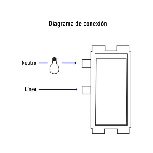 48053 - Interruptor sencillo con luz piloto, línea Italiana, blanco