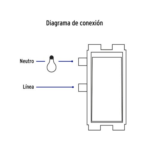 48055 - Interruptor sencillo con luz piloto, línea Italiana, marfil