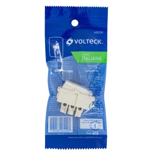 480565 48056 - Interruptor de 3 vías con luz piloto, línea Italiana, marfil