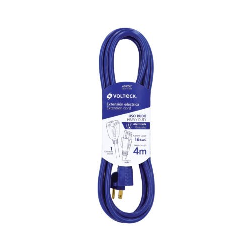 48057 - Extensión de uso rudo aterrizada 4 m 3x16 AWG, Volteck