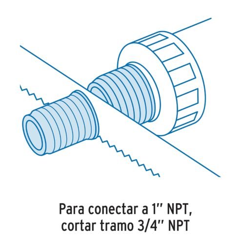 48070 - Multiconector polipropileno para tinaco, sin válvula, Foset