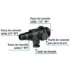 48070 - Multiconector polipropileno para tinaco, sin válvula, Foset