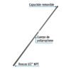 480722 48072 - Jarro de aire 1/2" x 140 cm para tinaco, Foset