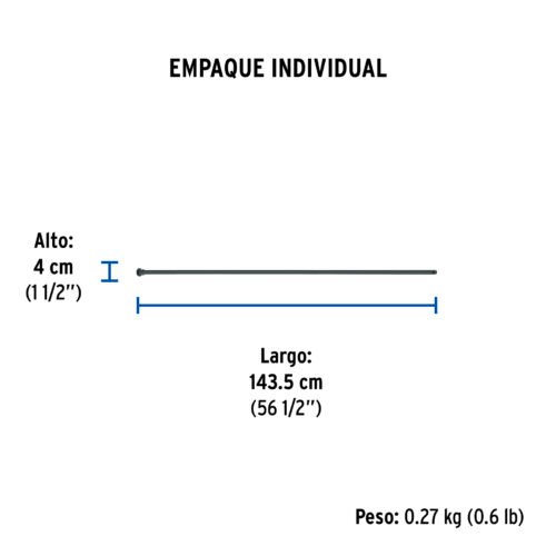 480723 48072 - Jarro de aire 1/2" x 140 cm para tinaco, Foset