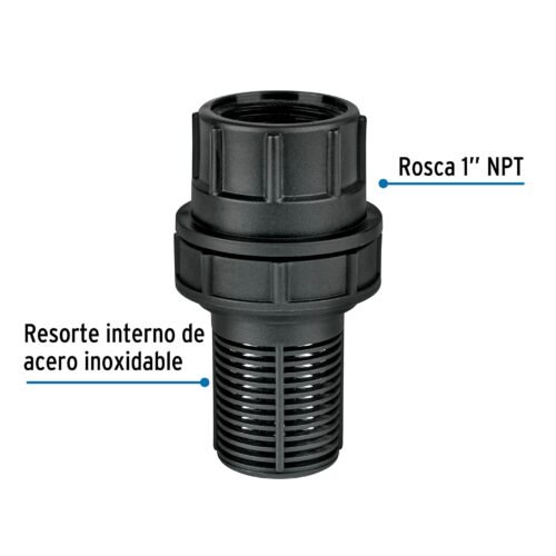 48075 - Válvula de pie (pichancha) de 1" de polipropileno, Foset