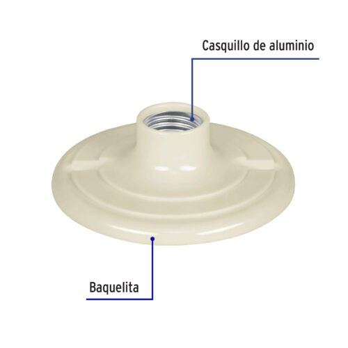 48076 - Portalámpara 4-1/2" de baquelita, Volteck