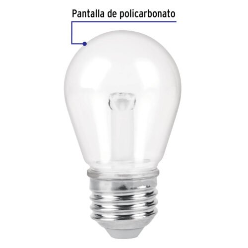 48077 - Lámpara LED S14 sin filamento 1 W luz cálida, caja, Volteck