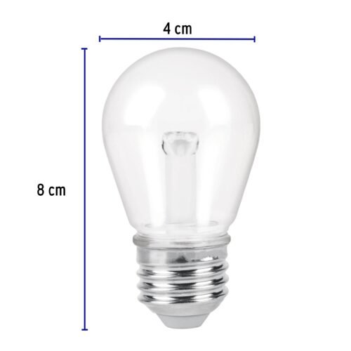 48077 - Lámpara LED S14 sin filamento 1 W luz cálida, caja, Volteck