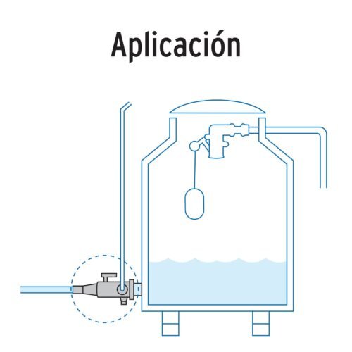 48081 - Multiconector polipropileno para tinaco, con válvula, FOSET