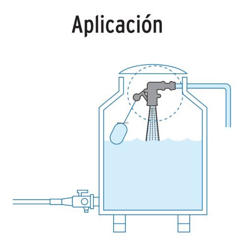 48082 - Válvula de POM, 1/2" para flotador, Foset