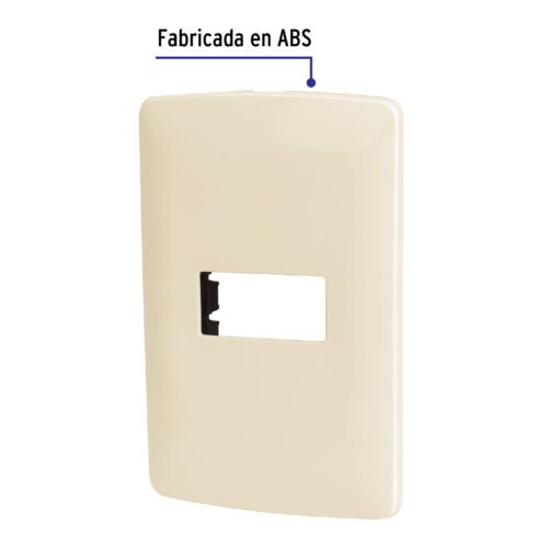 48088 - Placa 1 módulo de ABS, línea Italiana, color marfil, Volteck