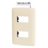 480891 48089 - Placa 2 módulos de ABS, línea Italiana, color marfil