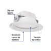 48095 - Luminario LED empotrado redondo de 6 W, luz cálida, Volteck