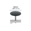 480972 48097 - Cubretaladro negro de 1-3/4", diámetro 43 mm, Foset